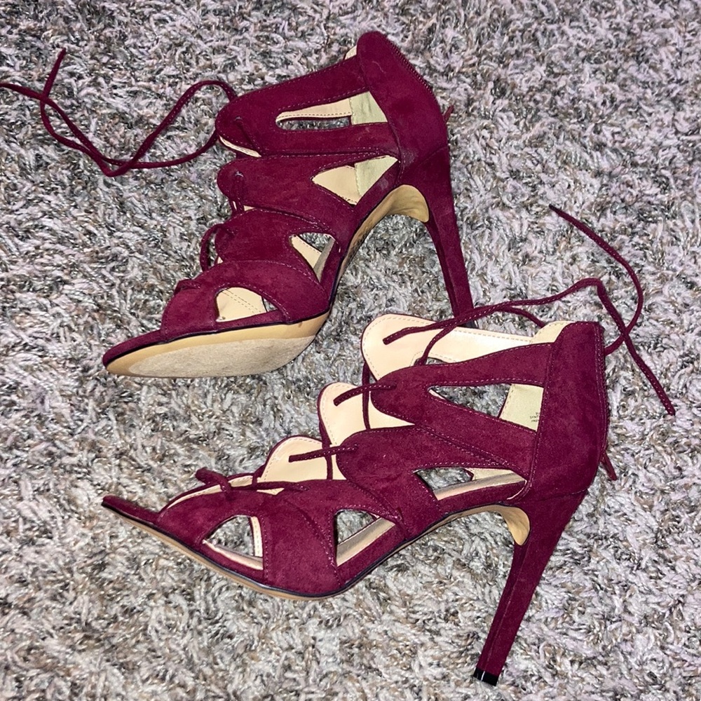 Burgundy heels